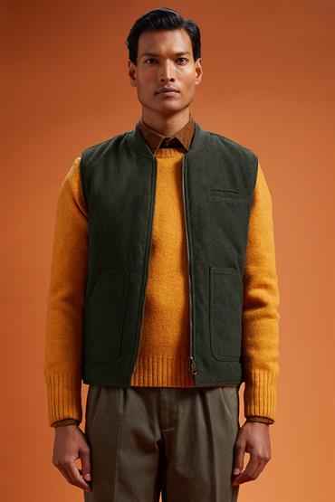 DOUBLE FACE VEST FOREST GREEN