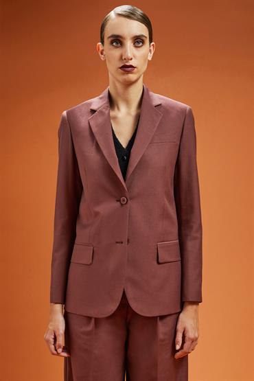 SINGLE BREASTED JACKET BRICK