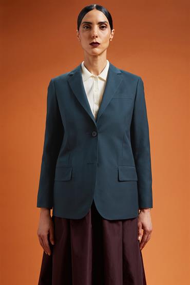 SINGLE BREASTED JACKET ENGLISH GREEN