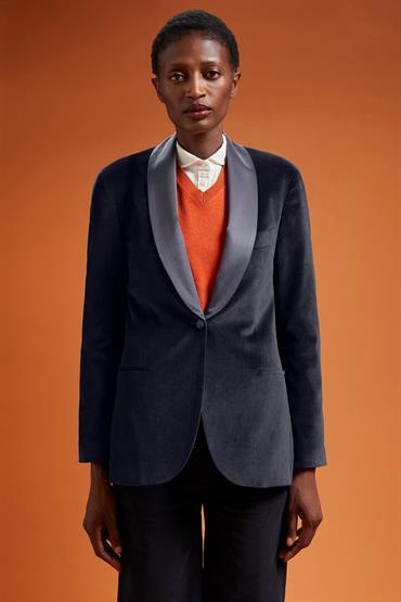 SMOKING JACKET DK BLUE