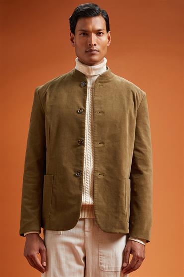 COREAN COLLAR JACKET BEIGE