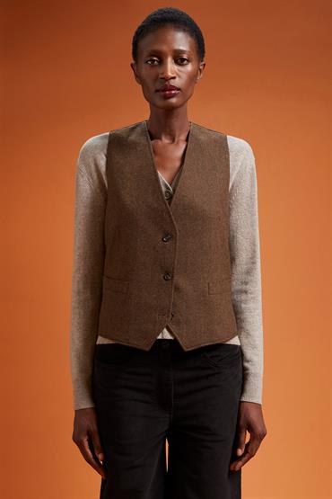 VEST BROWN