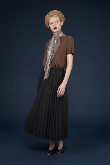 LONG SKIRT PLISSE' BLACK