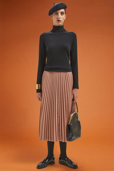 LONG SKIRT PLISSE' CLAY