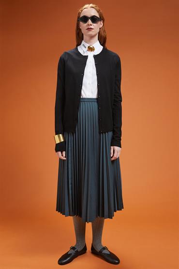LONG SKIRT PLISSE' ENGLISH GREEN