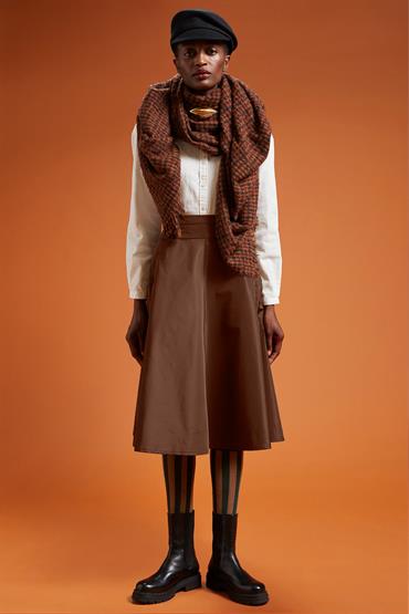 MIDI SKIRT BROWN