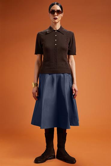 MIDI SKIRT DK BLUE