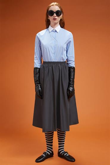 MIDI BALOON SKIRT BLACK
