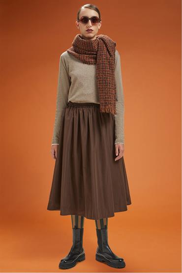 MIDI BALOON SKIRT BROWN
