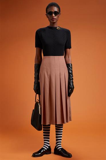 MIDI SKIRT CLAY
