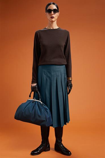 MIDI SKIRT ENGLISH GREEN