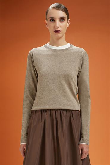 ROUND NECK SWEATER BEIGE