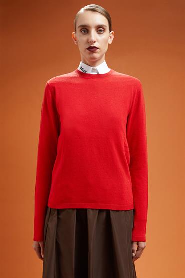ROUND NECK SWEATER RED