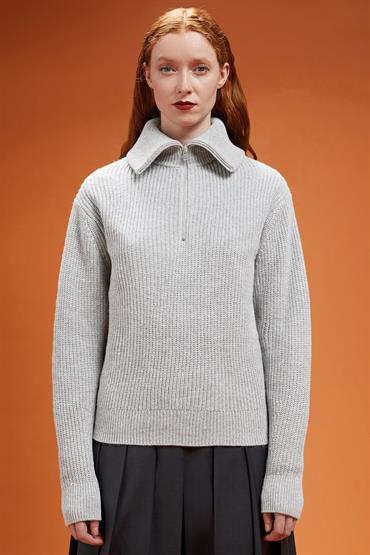 HALF ZIP POLO GREY