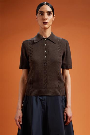 SHORT SLEEVES POLO BROWN