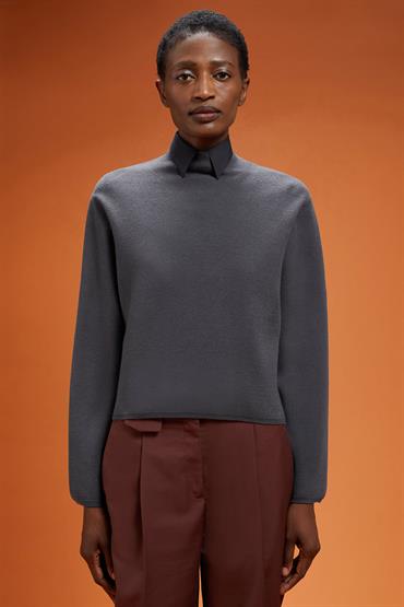 MOCK NECK DK GREY