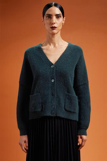 CARDIGAN DK GREEN