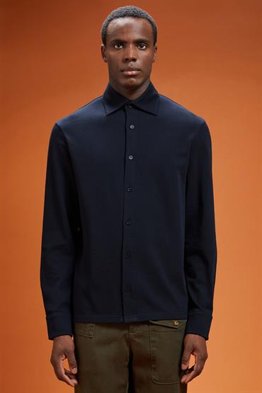 LONG SLEEVES POLO SHIRT DK BLUE
