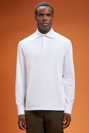 LONG SLEEVES POLO OFF WHITE