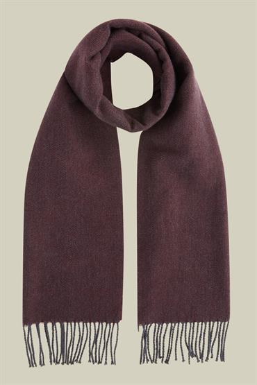 SHAWL 36X180 +8*2CM BORDEAUX/GREY