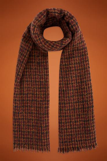 SHAWL 36X180 +8*2CM BROWN