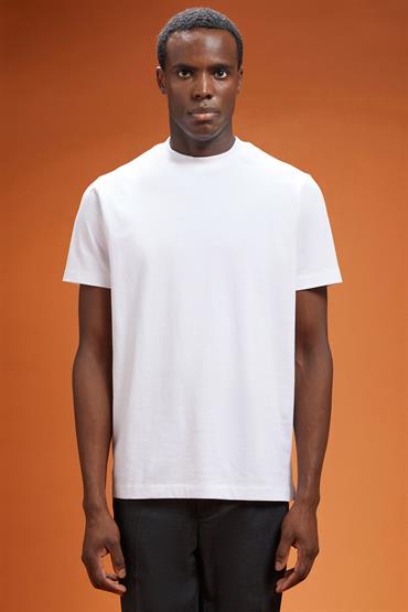 SHORT SLEEVES T-SHIRT - HIGH NECK WHITE