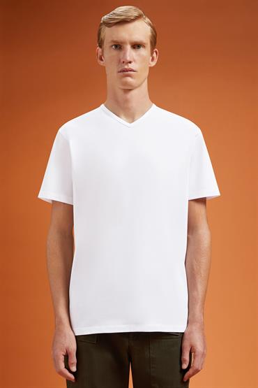 T-SHIRT V NECK OFF WHITE