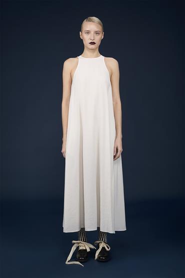 SLEEVELESS LONG DRESS WHITE