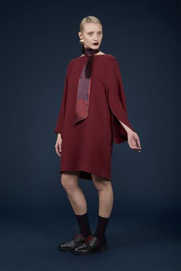 LON SLEEVES MIDI DRESS