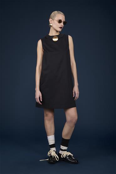 SHEAT DRESS W/ SHIRT COLLAR