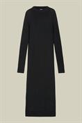 KNITTED LONG DRESS SHORT SLEEVES
