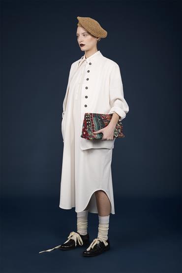 KNITTED POLO MIDI DRESS