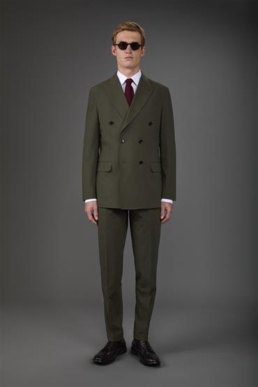 DOUBLE-BREASTED SUIT FOREST GREEN