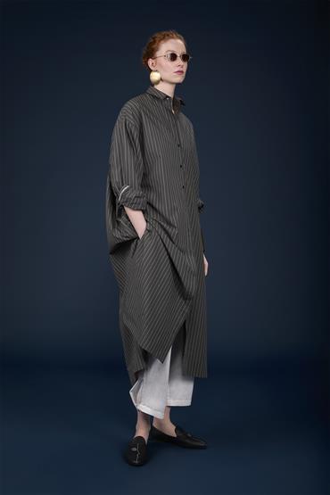 CHEMISIER MIDI DRESS L/S BLACK