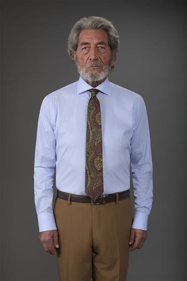 CLASSIC COLLAR REGULAR FIT WHITE/SKY