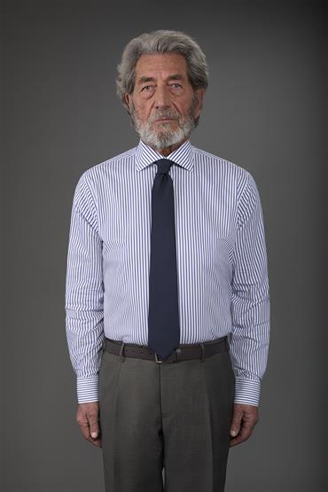 CLASSIC COLLAR REGULAR FIT WHITE/BLUE