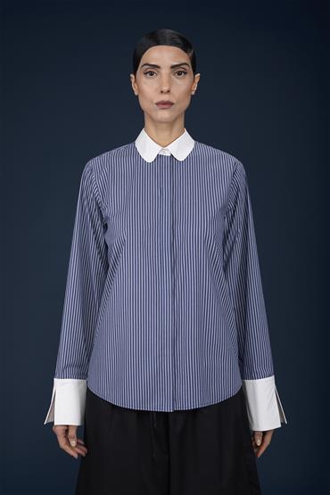 CLASSIC SHIRT BAGGY FIT BLUE/WHITE