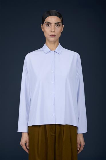 CLASSIC SHIRT BAGGY FIT WHITE/SKY