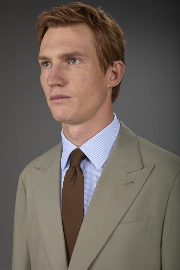 SILK TIE 148X8X4CM BEIGE