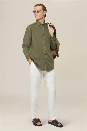 FRENC COLLAR BACK CARRE SHIRT