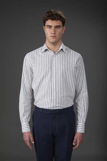 FRENCH COLLAR BACK CARRE SHIRT