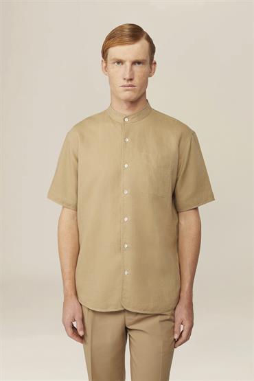 MAO COLLAR SHORT SLEEVES BEIGE