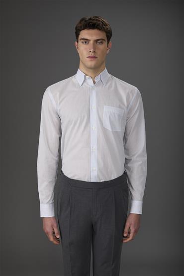 BUTTON DOWN COLLAR WITH POCKET WHITE/SKY