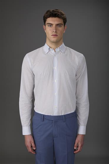 BUTTON DOWN COLLAR WHITE/SKY