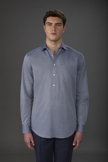FRENCH COLLAR POLO SHIRT INDIGO