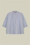 MAO COLLAR BAGGY FIT BLOUSE