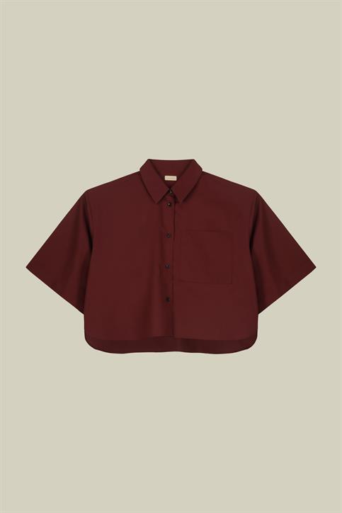 FRENCH COLLAR BAGGY FIT CROPPED
