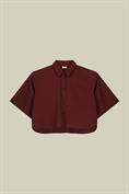 FRENCH COLLAR BAGGY FIT CROPPED