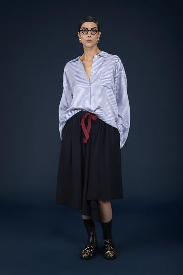FRENCH COLLAR BAGGY FIT SHIRT