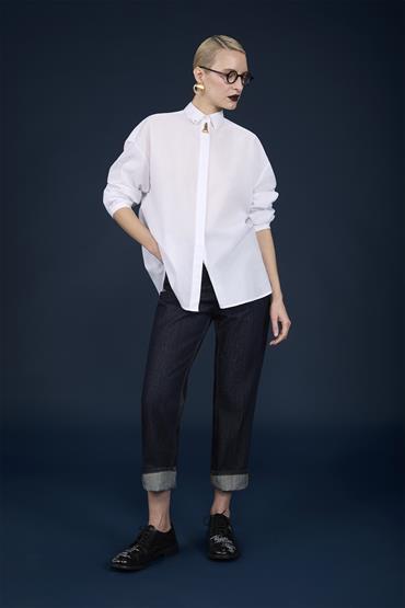 FRENCH COLLAR BAGGY FIT SHIRT